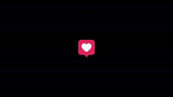The heartbeat of a social counter that breaks down and creates a frame of many icons Increase Quickly Stop motion Animation with alpha matte. Social life or activity concept. - Footage, Video
