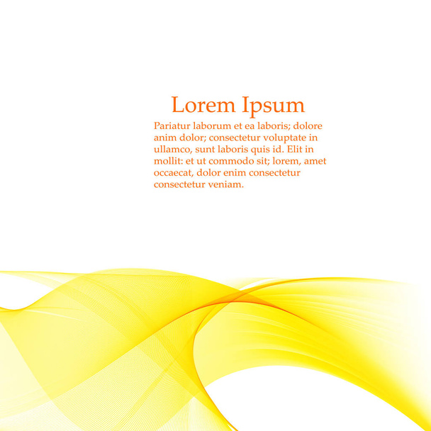 Elemento de design de onda de cor laranja abstrata. Vetor ondulado de cor lisa abstrato. - Vetor, Imagem