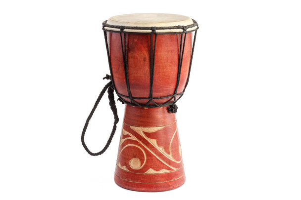 Jembe, African drum. Isolated. - 写真・画像