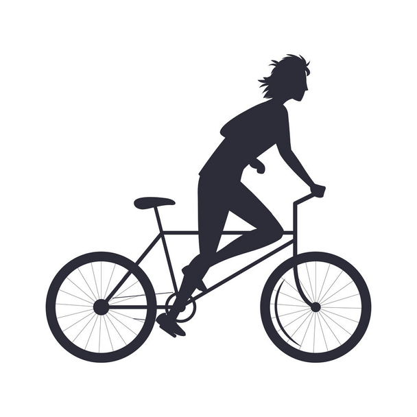 люди на велосипеде активности изображения
 - Вектор,изображение