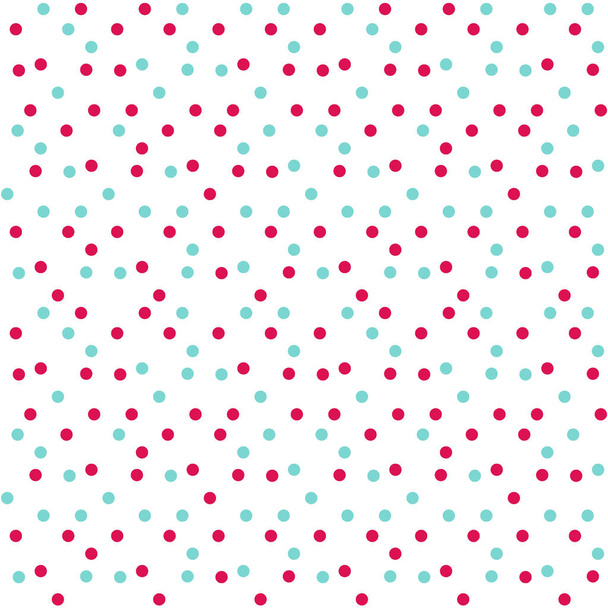 Clássico cor do bebê fundo aleatório pontos polka sem costura padrão
 - Vetor, Imagem