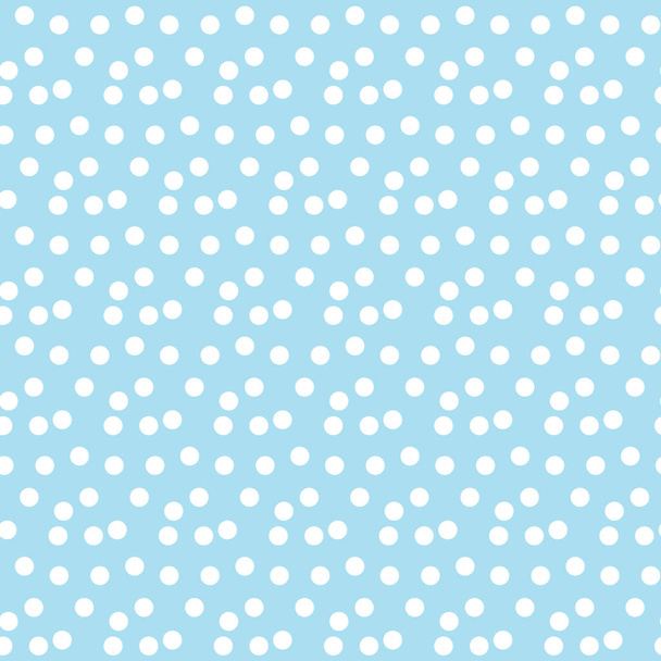 hellblauer Hintergrund zufällig verstreute Punkte nahtloses Muster - Vektor, Bild