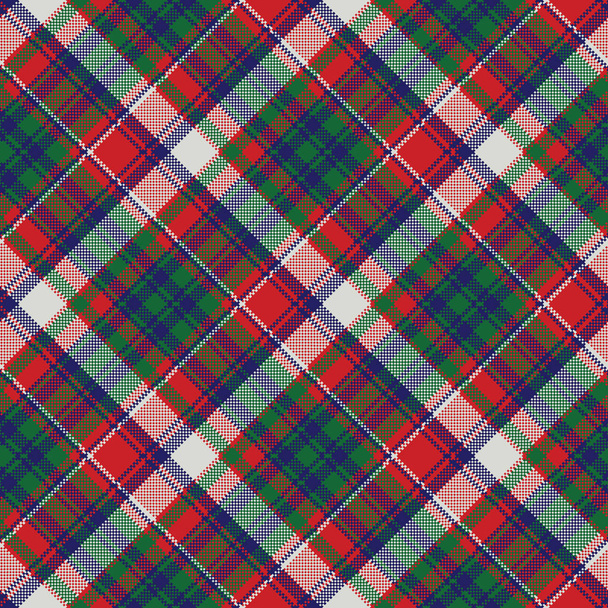 Celtic check pixel plaid seamless pattern - Vector, Image