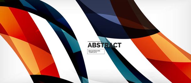 Барвисті хвильові лінії абстрактний фон, кольорова лінія для бізнесу або техно презентації
 - Вектор, зображення