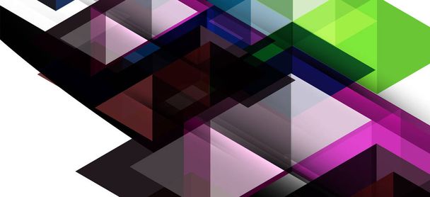 Coloridos triángulos repetitivos geométricos modernos en estilo contemporáneo sobre fondo blanco. Forma geométrica abstracta. Textura moderna y elegante
 - Vector, Imagen