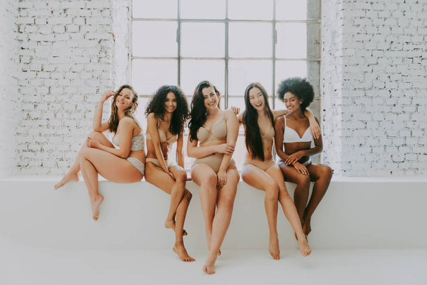 Beautiful women posing in underwear - Фото, изображение