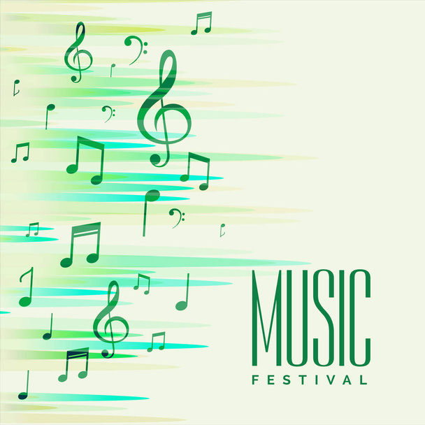 abstract music notes background design - Vector, Image