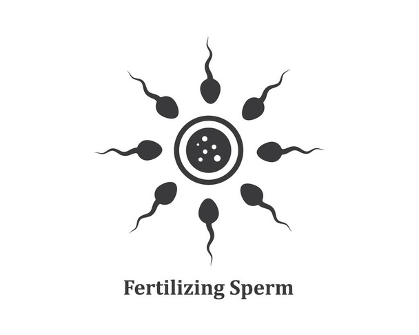 esperma ícone logotipo vetor ilustração design
 - Vetor, Imagem