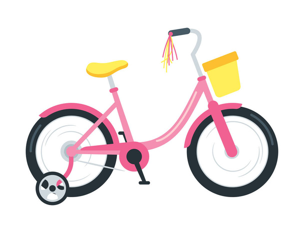 Παιδικό ποδήλατο επίπεδη απεικόνιση - Διάνυσμα, εικόνα