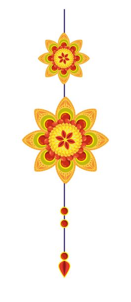 decorative mandala hanging ethnic boho style - Wektor, obraz