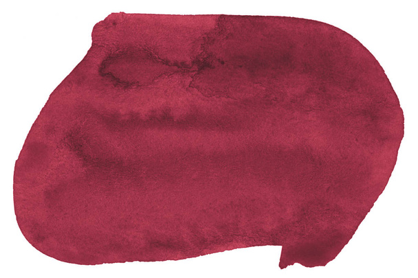 シャープな境界線と離婚とペルシャの赤のトレンディな色の水彩画の背景。水彩ブラシの汚れ。テキストのコピースペース付き. - 写真・画像