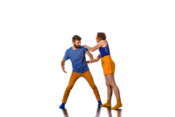 Teenager dancing breakdance in action - Фото, изображение