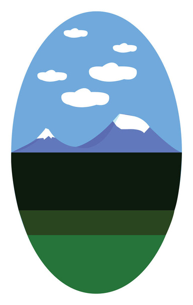 A blue mountains, vector or color illustration. - Вектор, зображення