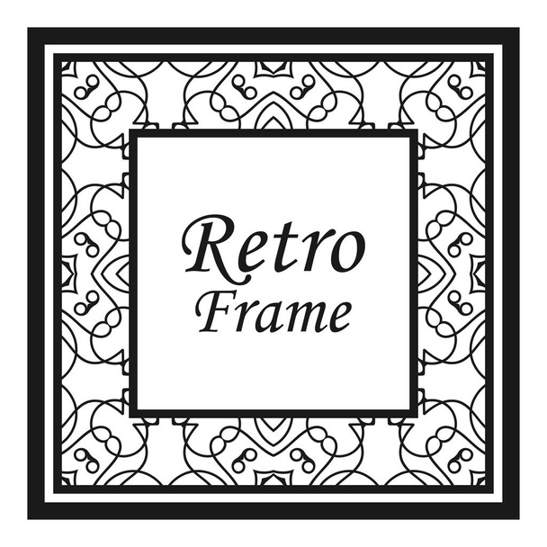 Vintage flourishes ornament swirls lines frame template vector illustration. Victorian borders for greeting cards, wedding invitations, advertising or other design and place for text. - ベクター画像