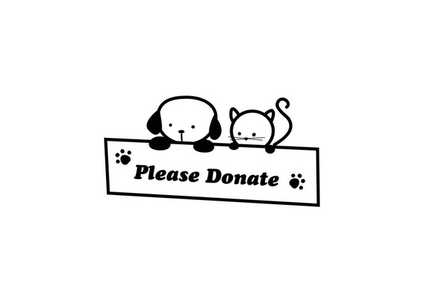 Допомогти врятувати тварин, будь ласка, пожертвуйте
 - Вектор, зображення