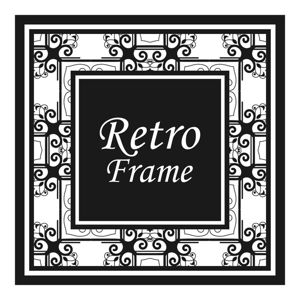 Vintage flourishes ornament swirls lines frame template vector illustration. Victorian borders for greeting cards, wedding invitations, advertising or other design and place for text. - ベクター画像