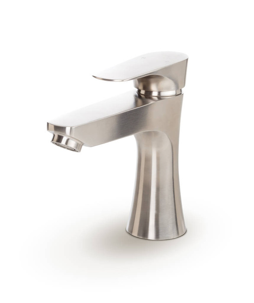 Custom Stainless Steel Faucet Isolated on a White Background - Foto, immagini