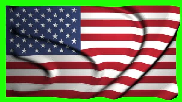 USA animacja flaga animacja zielony ekran animacja USA Waving Flag Waving zielony ekran Waving USA wideo flaga wideo zielony ekran wideo USA Stany Zjednoczone flaga Stany Zjednoczone zielony ekran Stany Zjednoczone - Materiał filmowy, wideo