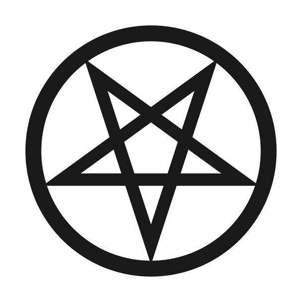 Ikona symbolu pentacle s bílým pozadím - Fotografie, Obrázek
