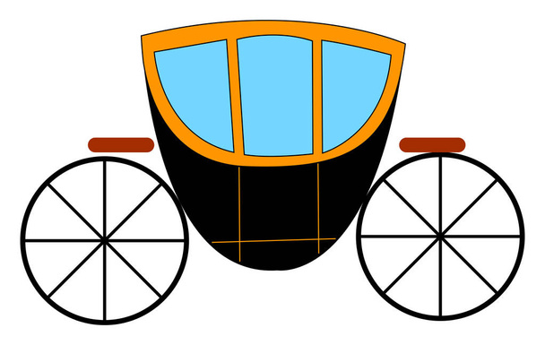 Kutsche ohne Pferde, Illustration, Vektor auf weißem Hintergrund. - Vektor, Bild