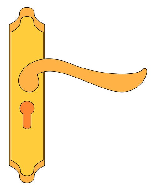 Pomo de puerta de oro, ilustración, vector sobre fondo blanco
. - Vector, imagen