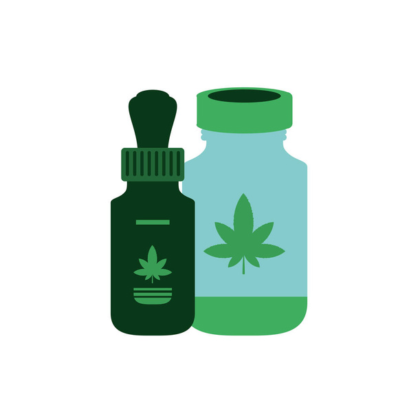 bottiglia di cannabis prodotto contagocce icona
 - Vettoriali, immagini