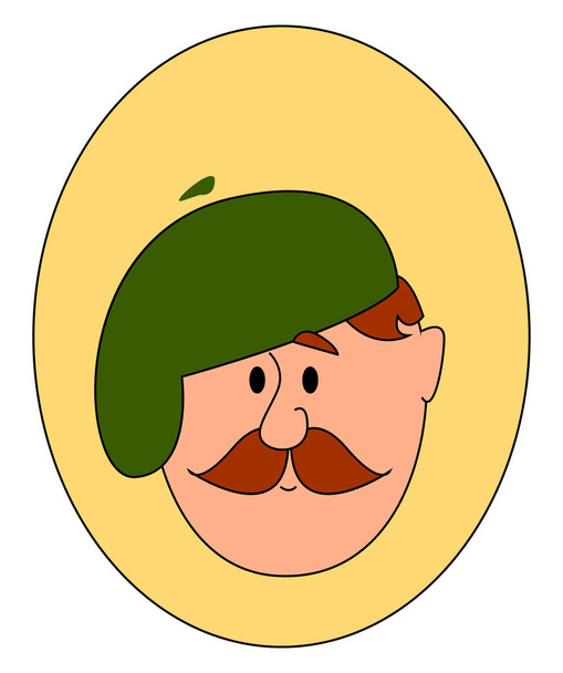 Pittore con cappello verde, illustrazione, vettore su sfondo bianco
 - Vettoriali, immagini