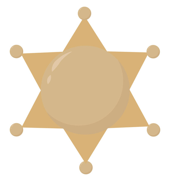 Звезда шерифа, иллюстрация, вектор на белом фоне
. - Вектор,изображение
