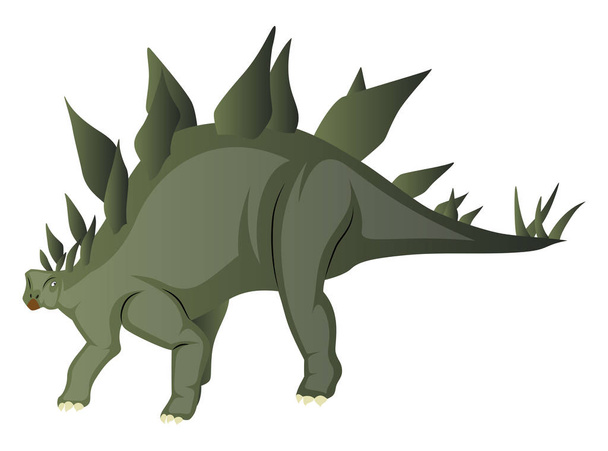 Stegosaurus, Illustration, Vektor auf weißem Hintergrund. - Vektor, Bild
