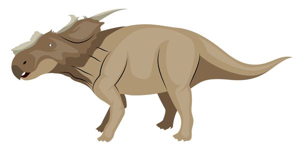 Achelousaurus, ilustracja, wektor na białym tle. - Wektor, obraz