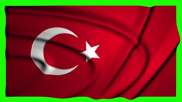 Turkije animatie vlag animatie groen scherm animatie Turkije Koninkrijk vlag Koninkrijk groen scherm Koninkrijk Turkije Turkse vlag Turkse groen scherm Turkse Turkije zwaaien vlag zwaaiende groen scherm zwaaien - Video