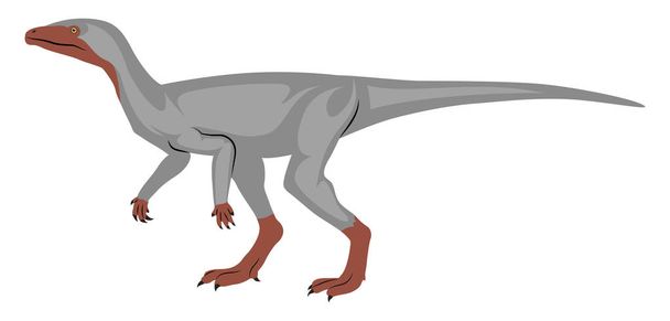 Eoraptor, ilustración, vector sobre fondo blanco
. - Vector, imagen