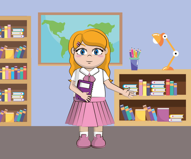 elementary school cartoon - Vector, Image