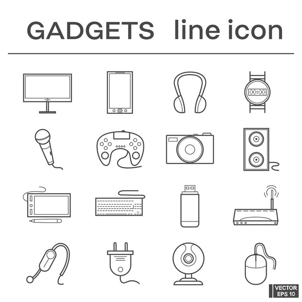 Set of icons, gadgets. - Vector, imagen