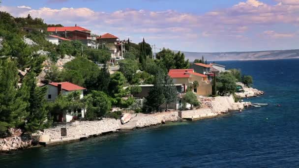 Panoramic shot of a small cape near Split -Croatia - Footage, Video