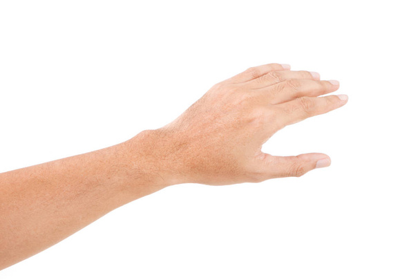 Samečky asijské ruční gesta izolované přes bílé pozadí. Tou - Fotografie, Obrázek