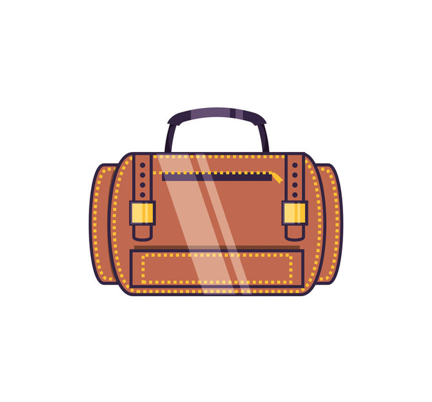 utazási bőrönd berendezés izolált ikon - Vektor, kép