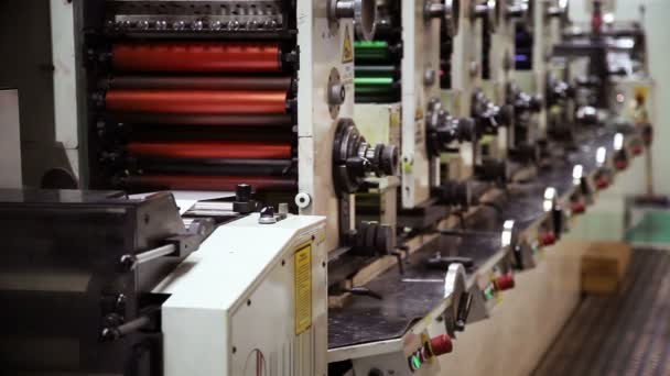 Maszyny drukarskie - Materiał filmowy, wideo