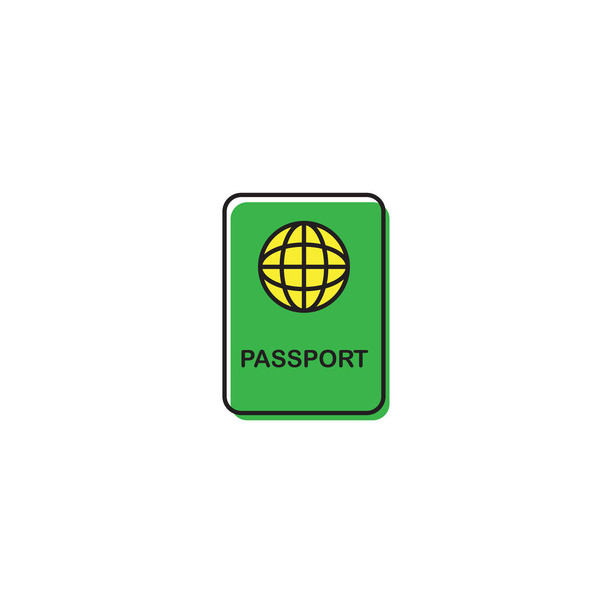 Εικονίδιο διανύσματος διαβατηρίου, απομονωμένο σε λευκό φόντο - Διάνυσμα, εικόνα