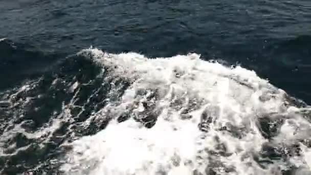 Vue de la trace du bateau dans la mer
 - Séquence, vidéo