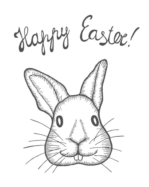 Easter bunny card. - Vector, afbeelding