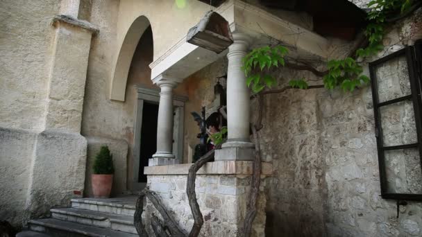 Foto van de ingang in het kasteel van de Bled - Video
