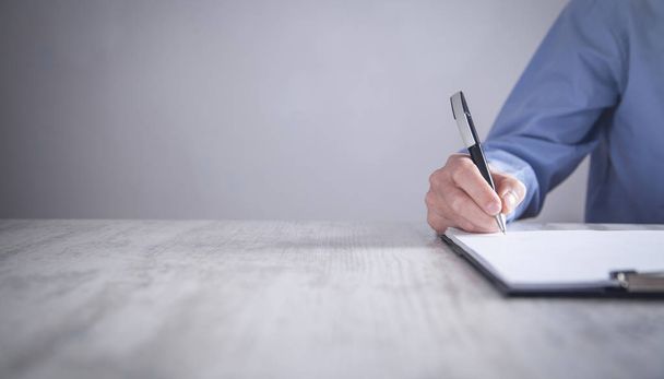  Businessman signing contract. Making deal. Business concept  - Photo, image