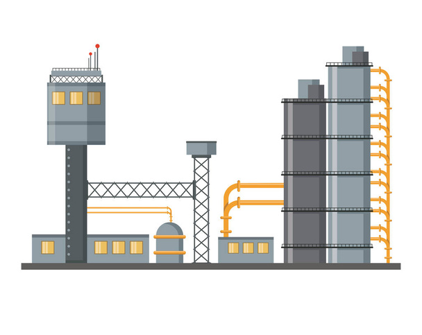 石油機械工場 - ベクター画像