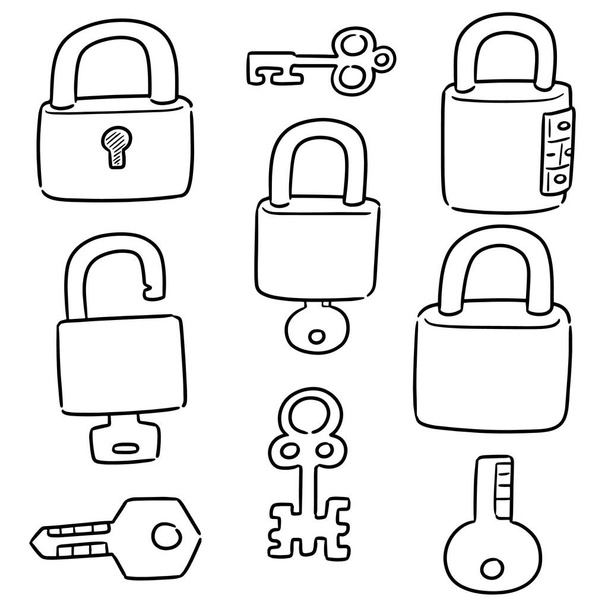 insieme vettoriale di serratura e chiave
 - Vettoriali, immagini