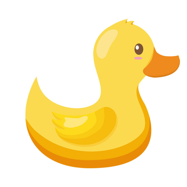 rubber duck toy on white background - Vector, Image