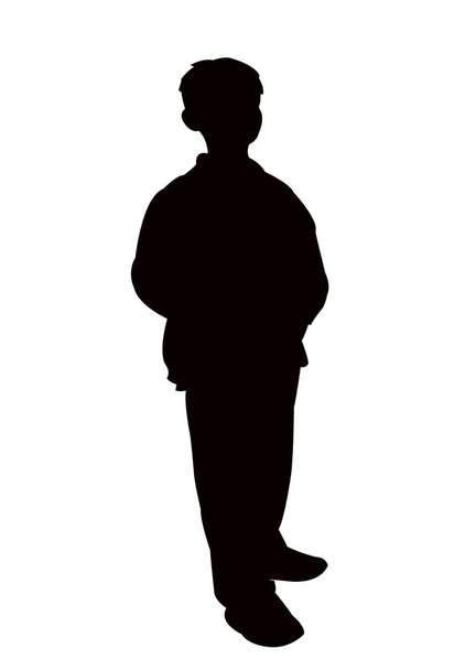 a boy body silhouette vector - Vector, Image