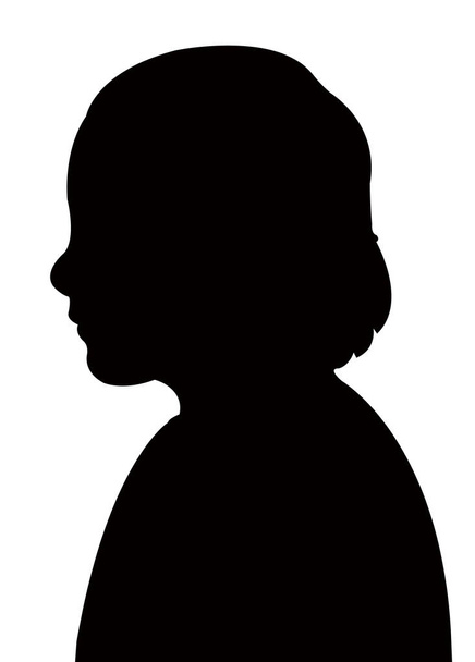 a girl head silhouette vector - Vector, Image