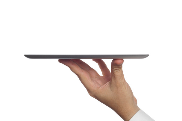 Tablet PC op vingers - Foto, afbeelding