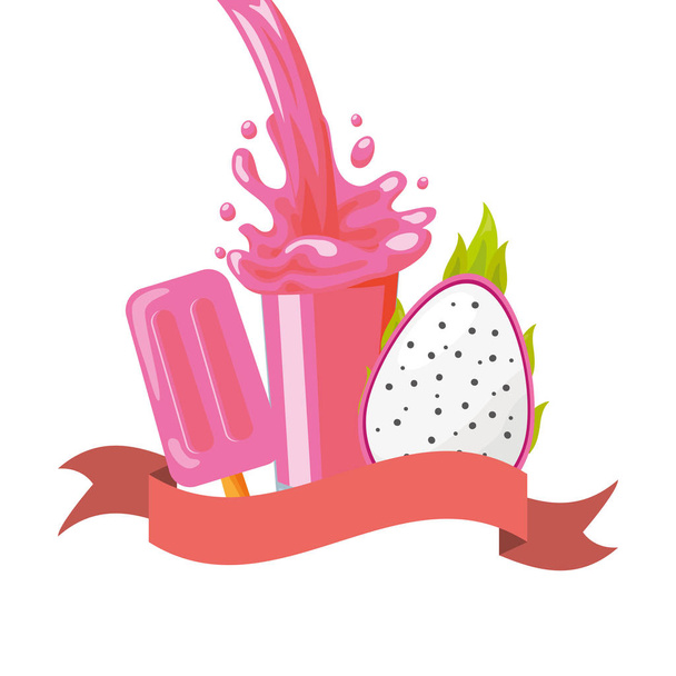 tropische vruchten ontwerp - Vector, afbeelding